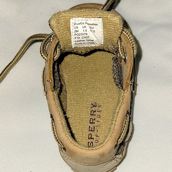 🟢Baby Sperry Topsiders size 2M Leather - Picture 5 of 5